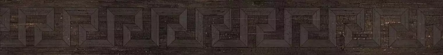263131 Fascia Greca Intarsio Brown 10x80