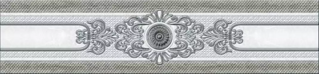 351 Плитка Бордюр Eclipse Grey Центр 7x30