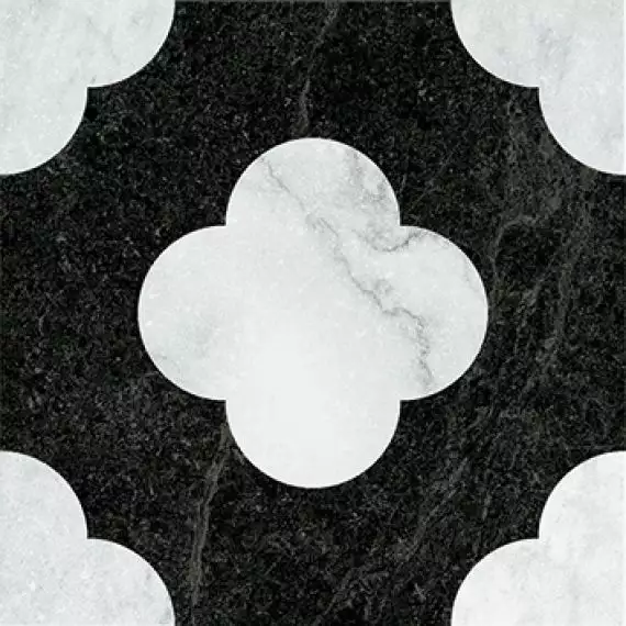 4101200 Керамогранит Dandy Pin Black White 18,6x18,6