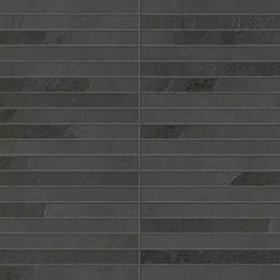 610110001035 Мозаика Ardesia Black Mosaico Strip 30x30