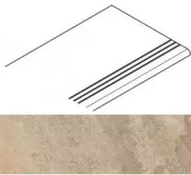 620040000086 Landstone Gold Gradino Lineare Angolo Sx 30x60