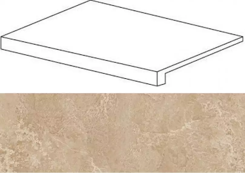 620070001011 Force Beige Scalino Frontale 33x120