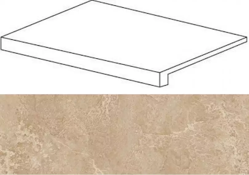 620070001023 Force Beige Scalino Frontale 33x60