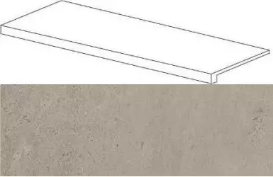 620070001086 Silver Grey Scalino Frontale 33x120