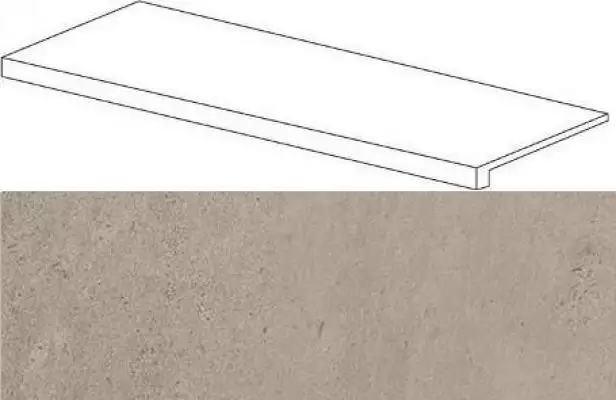 620070001086 Silver Grey Scalino Frontale 33x120