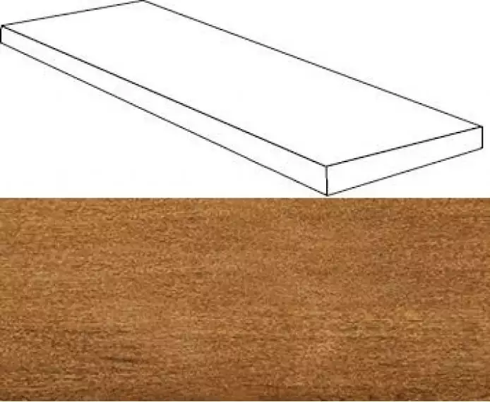 620070001155 Verity Cognac Scalino Angolare SX 33x120