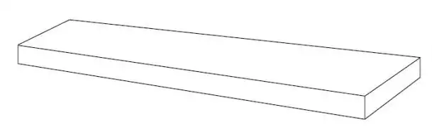 620070001667 Volcano Bianco Scalino Angolare Dx 33X120