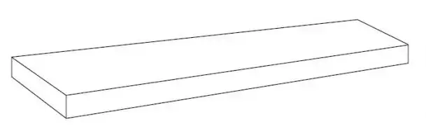 620070001670 Volcano Bianco Scalino Angolare Sx 33X120