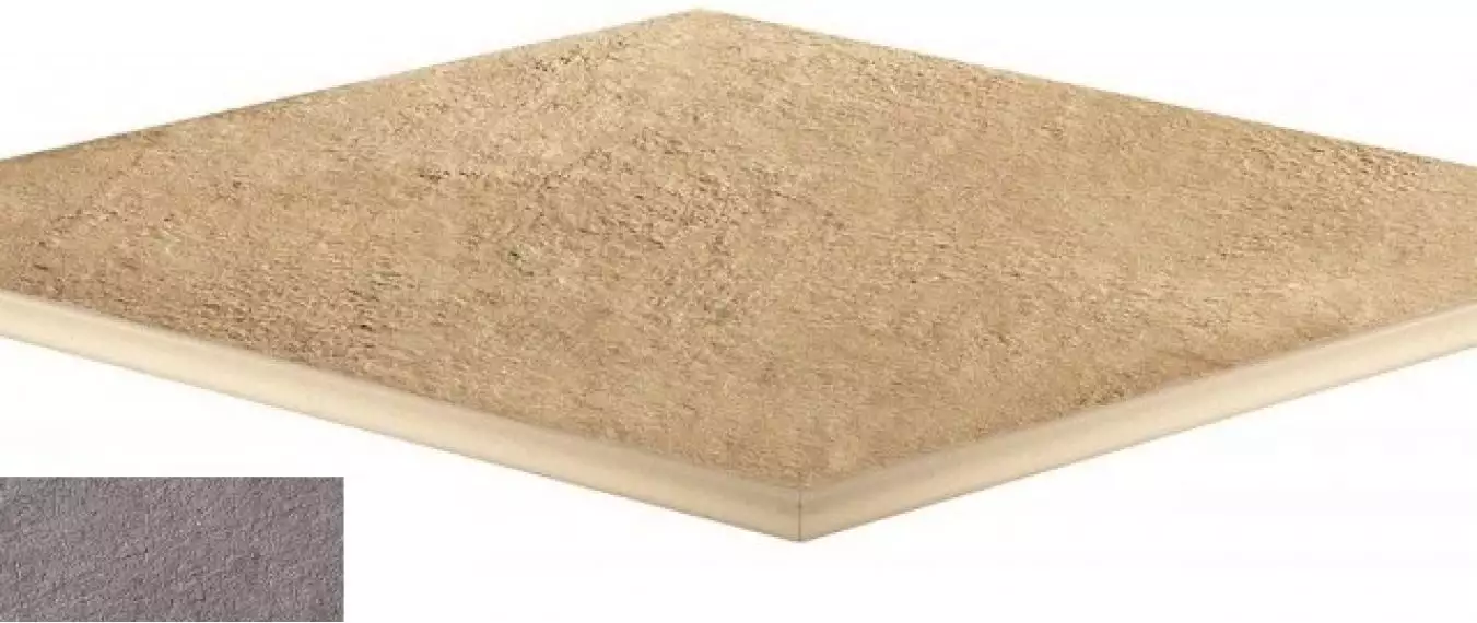 620090000870 Cliff Grigio Round Angolare 60x60