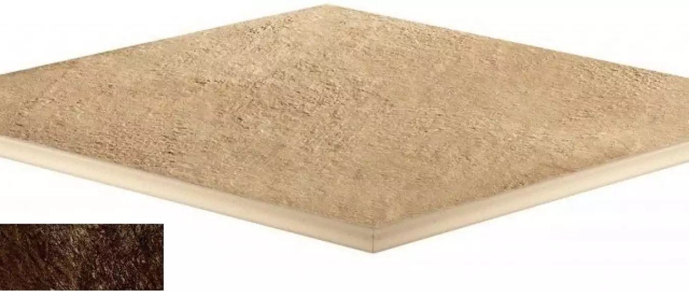 620090000878 Landstone Brown Round Angolare 60x60