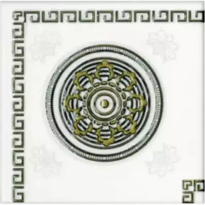 742501 Цезарь вставка белый 15.2х15.2