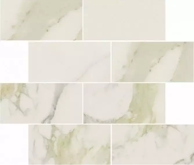 753303 I Classici Calacatta Gold Muretto Sfalsato Matte 7.5x15 6mm 30x30