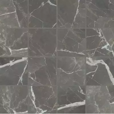 756813 Мозаика Stones 2.0 Calacatta Black Glossy Mosaico 6mm 7,5x7,5 30x30