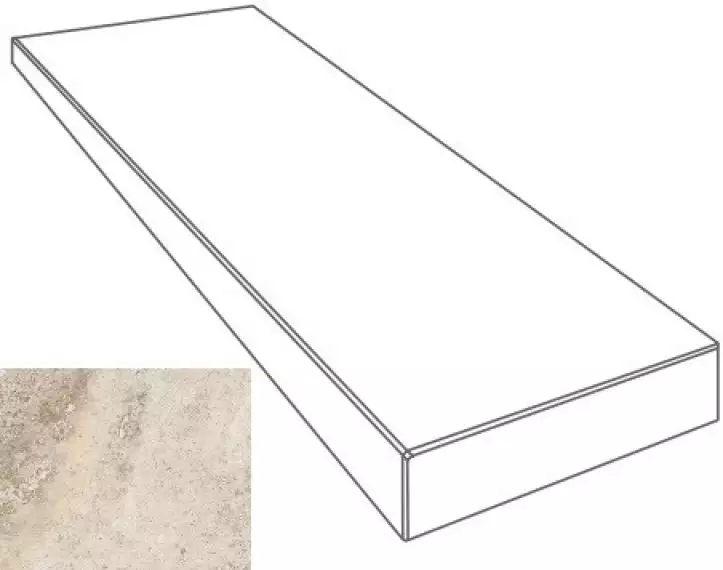 76090 Ступени GRADONE ANGOLARE DX CREMA 4x32x80
