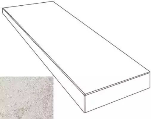 76091 Ступени GRADONE ANGOLARE DX BIANCO 4x32x80