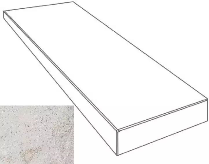 76091 Ступени GRADONE ANGOLARE DX BIANCO 4x32x80