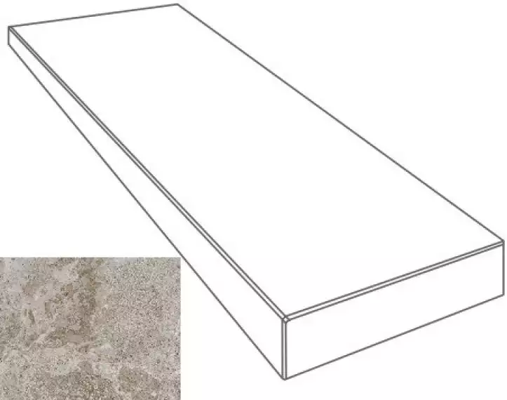 76092 Ступени GRADONE ANGOLARE DX GRIGIO 4x32x80