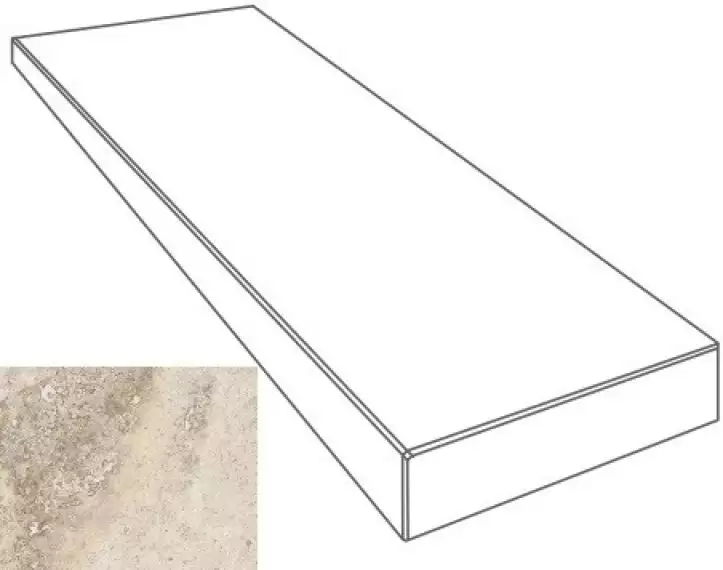 76100 Ступени GRADONE ANGOLARE SX CREMA 4x32x80