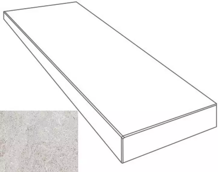 76101 Ступени GRADONE ANGOLARE SX BIANCO 4x32x80