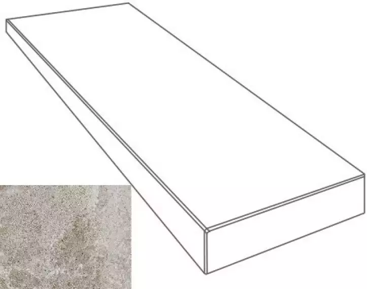 76102 Ступени GRADONE ANGOLARE SX GRIGIO 4x32x80