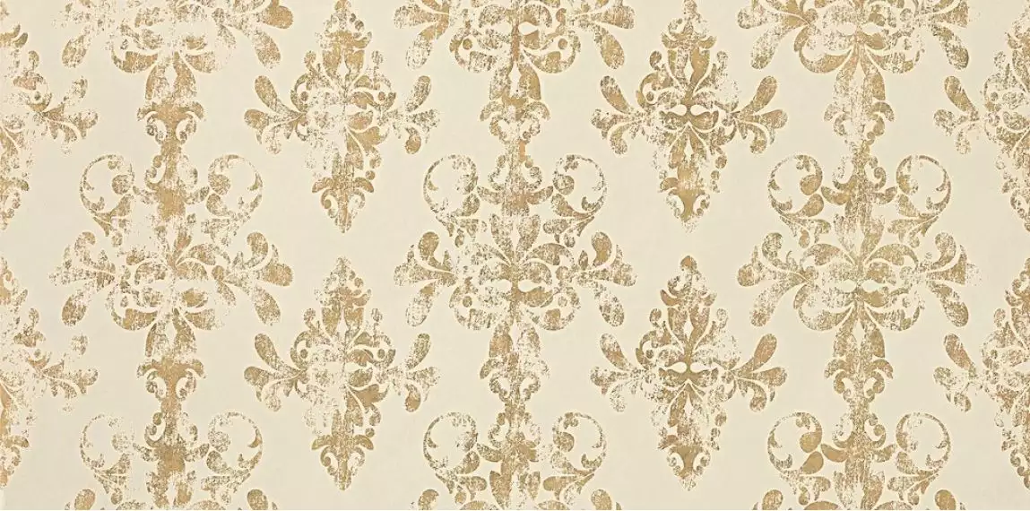 8EDW Ewall White Gold Damask 40x80