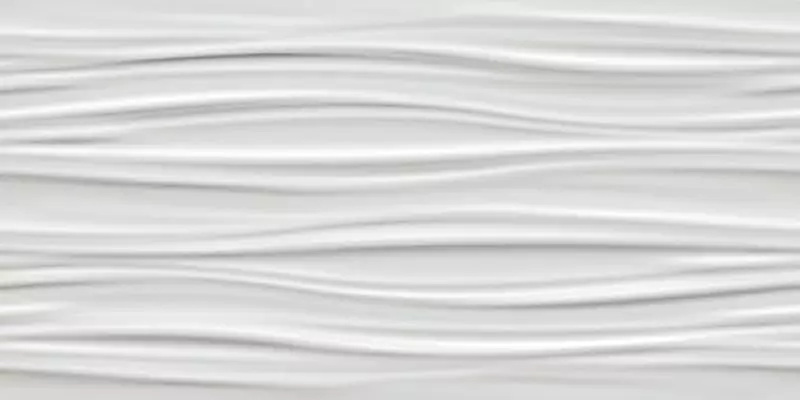 8SBW 3D Wall Ribbon White Matt. 40x80