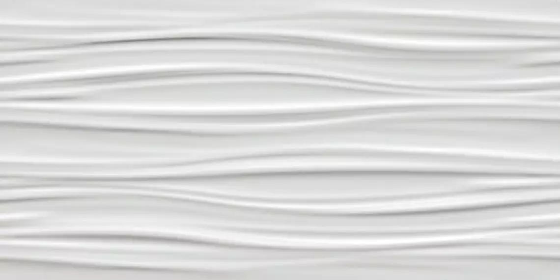 8SBW 3D Wall Ribbon White Matt. 40x80