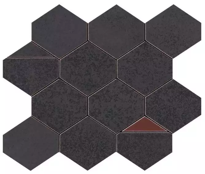 9BNI Blaze Iron Mosaico Nest 29.4x25.8