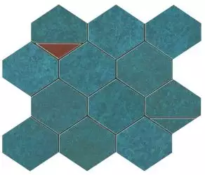 9BNV Blaze Verdigris Mosaico Nest 29.4x25.8