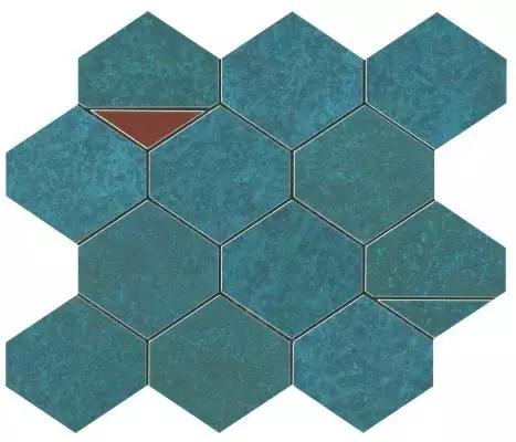 9BNV Blaze Verdigris Mosaico Nest 29.4x25.8