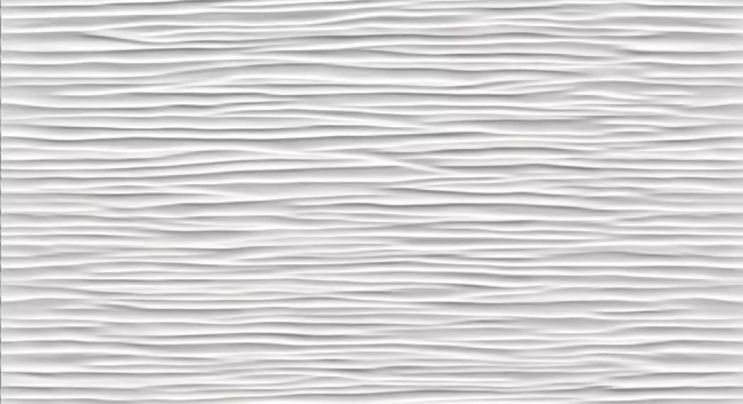9D5W 3D Wall Wave White Matt 30.5x56