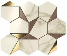 9EHB Marvel Gold Hex Brown-Calacatta 25.1x29