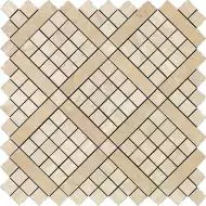 9MVA Marvel Travertino Alabastrino Diagonal Mosaic 30.5x30.5