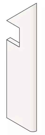 A0U6 Dolmen Pro Grigio Battiscopa Sag.Dx 7.2x30