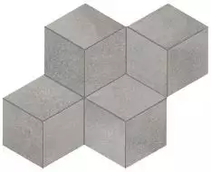A0UO Blaze Aluminium Mosaico Esagono Matt 30x35