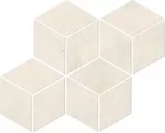 A0Z9 Raw White Mosaico Esagono 30x35