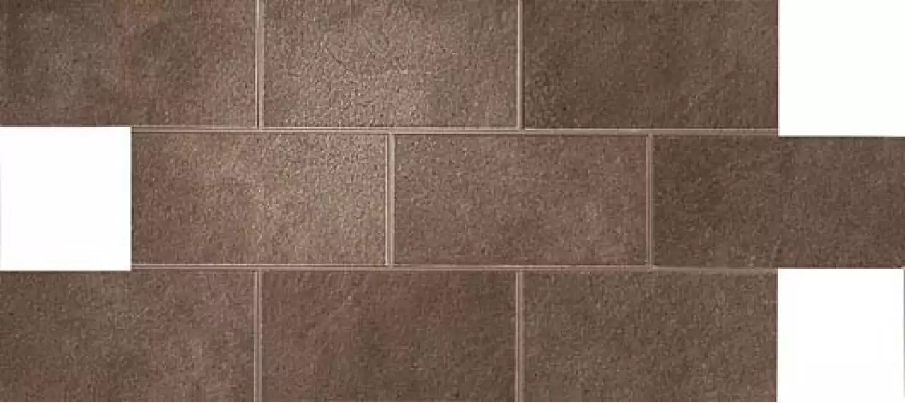 A1E6 Dwell Brown Leather Brick Lappato 21.7x43.6