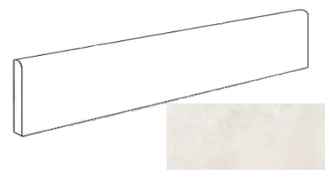 A1E8 Dwell Off White Battiscopa Matt 7.2х60