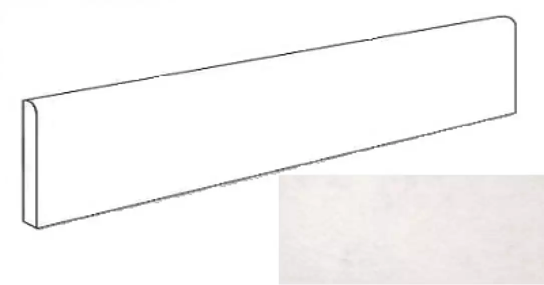 A1FG Dwell Off White Battiscopa Lappato 7.2х60