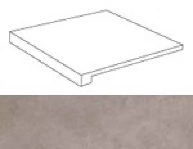 A1K4 Dwell Gray Scalino Angolare SX 33х33