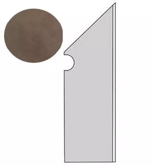 A1LO Dwell Brown Leather Battiscopa Sagomato DX 7.2x30