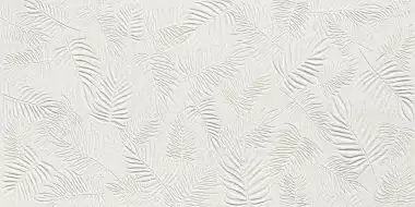 A578 3D Wall Carve Leaf White 40x80