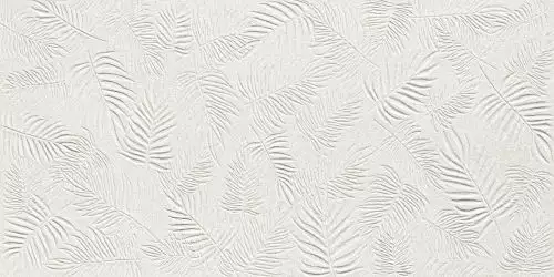 A578 3D Wall Carve Leaf White 40x80
