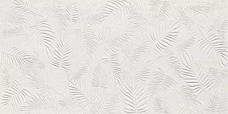 A578 3D Wall Carve Leaf White 40x80