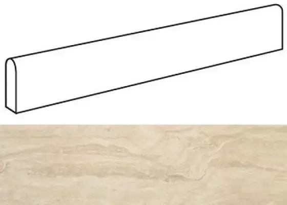 ADV4 Marvel Travertino Alabastrino Battiscopa Matt 7.2x60