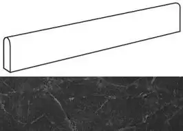 ADV8 Marvel Noir St. Laurent Battiscopa Matt 7.2x60