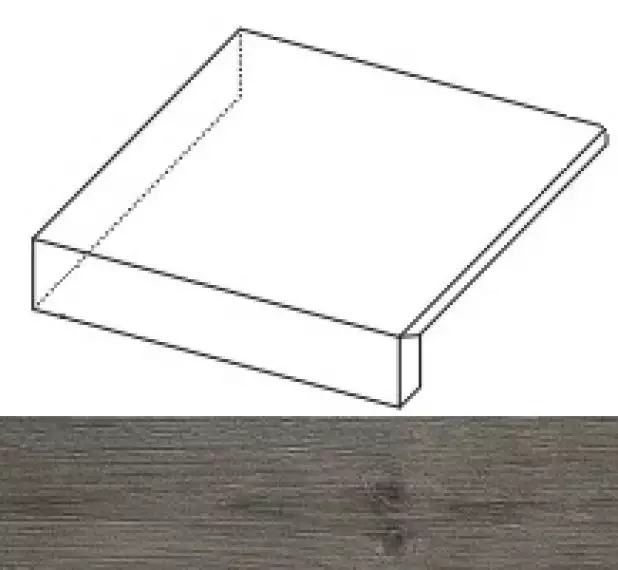 ANL4 Ступени Axi Grey Timber Scalino Angolare SX 22.5x22.5