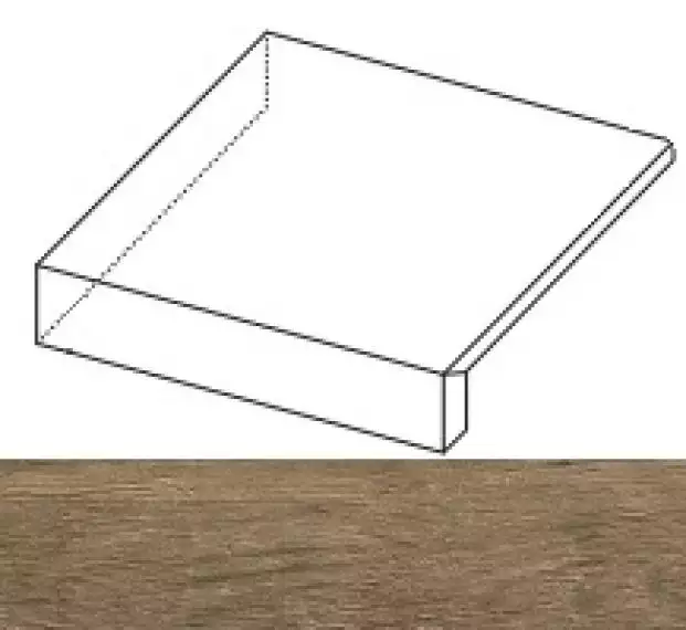 ANL9 Ступени Axi Brown Chestnut Scalino Angolare SX 22.5x22.5