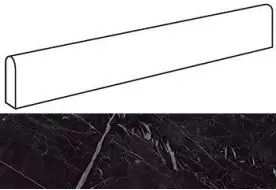 ATDX Marvel Nero Marquina Battiscopa Matt 7.2x60