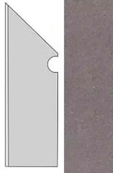 AUO2 Kone Grey Battiscopa Sag.Sx. 7.2x30